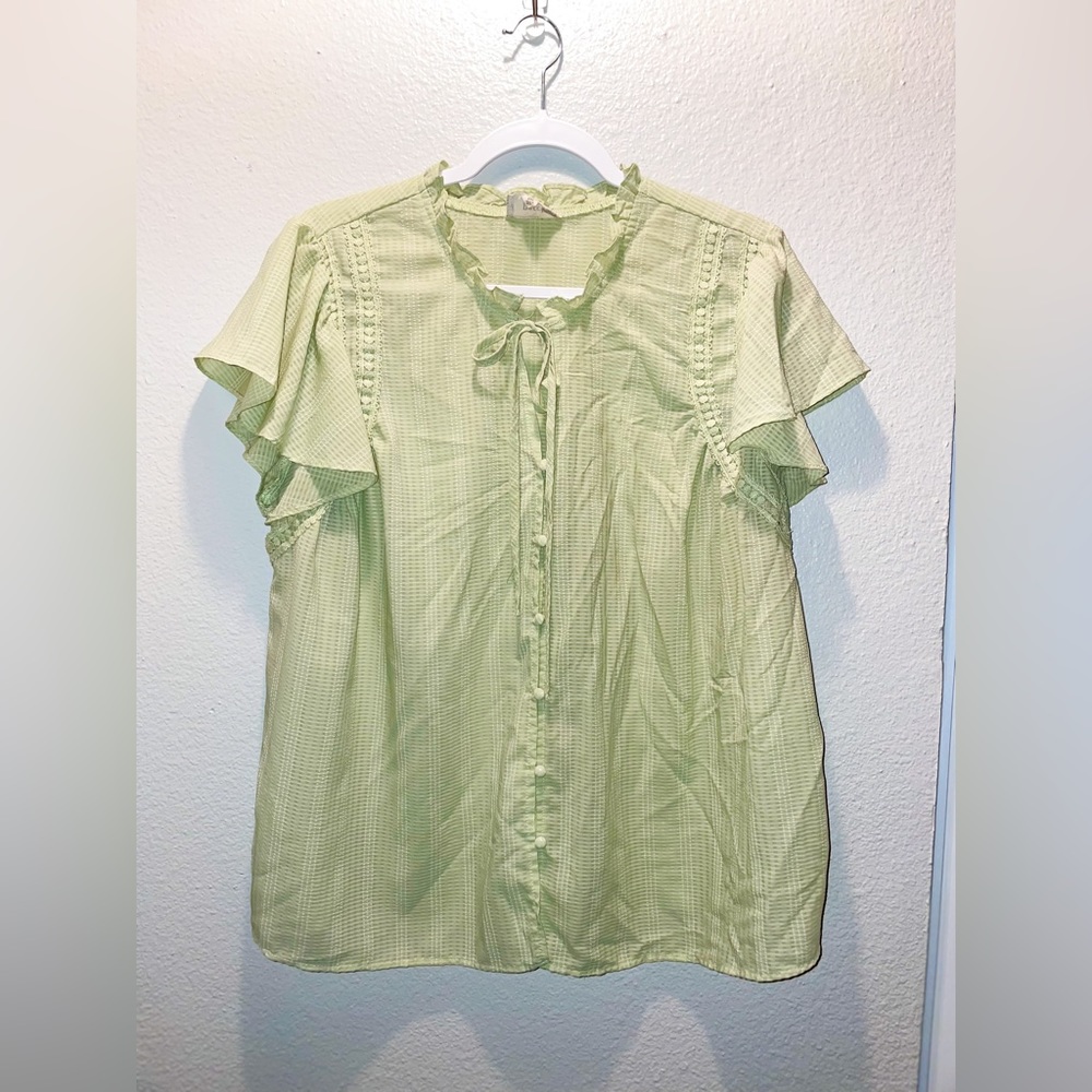 Perch Light Green Blouse